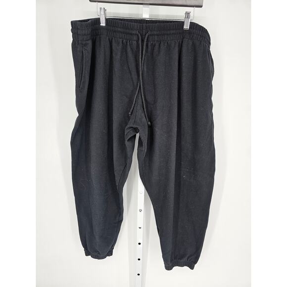 Terra & Sky Black Elastic-Waist High-Rise Pull-On Sweatpants Size 2X - Picture 1 of 4